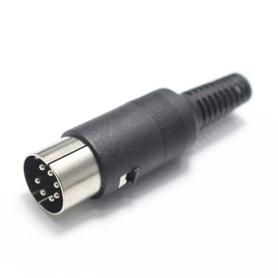 1 комплект 7Pin гнездовой DIN jack + штекер с пластиковой ручкой коннектор адаптер |