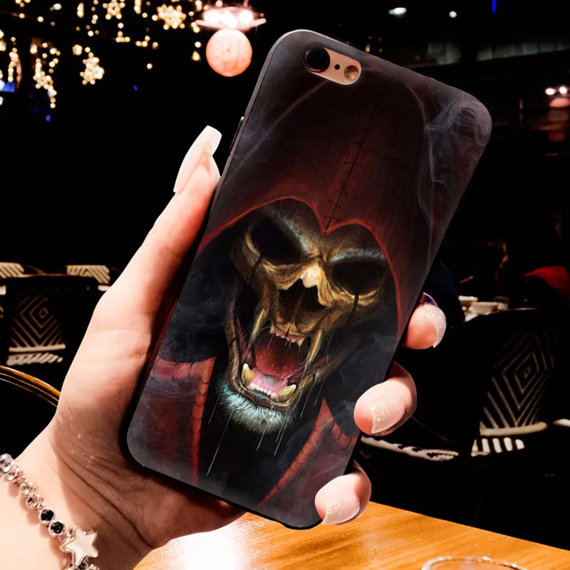 MaiYaCa Мрачный Жнец &quotскелетная&quot Гибридный чехол для телефона iPhone 6S 6plus 12pro 12proplus 8