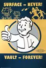 Шелковая фотография фотообои Fallout 4 Vault Forever, размер 24x36 дюймов