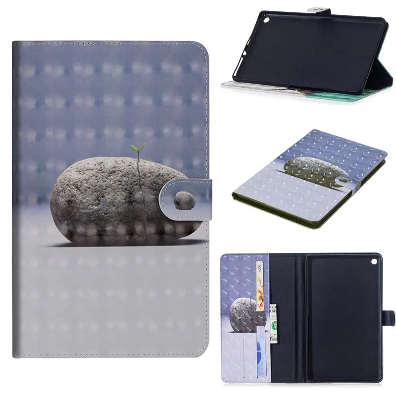 print Флип-чехол из искусственной кожи чехол для huawei MediaPad T3 8,0 KOB-L09 KOB-W09 умный чехол Funda для Honor Play Pad 2 8,0 Чехол+ пленка+ ручка - Цвет: print