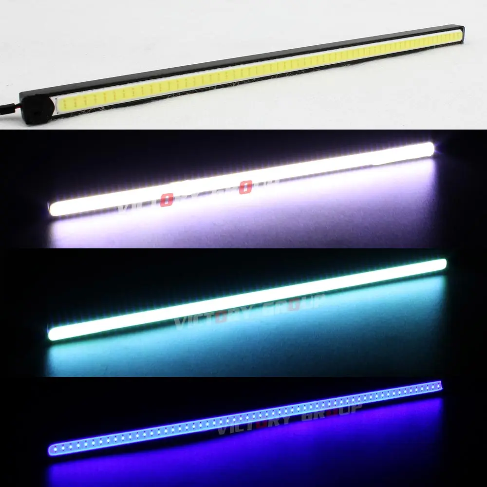 

2pcs Universal LED COB DRL Auto Car Daytime Running Lights Lamp 20.5cm 12v 20W Waterproof Ultra Slim LED DRL Strip Kit -22