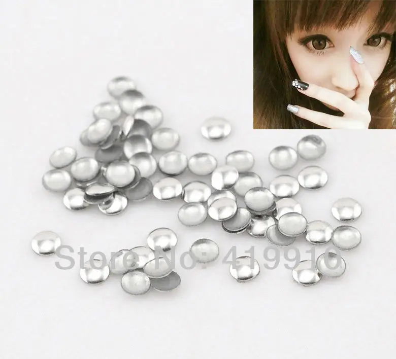 

Free Shipping 10000PCs Aluminum Tone Round Metal Nail Art Fashion Home Decoration Metallic Nail Studs Drop 2mm M00820