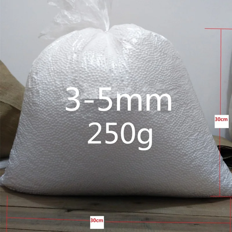 500 г/250 г белый пенопластовый шарик beanbag детский наполнитель кровать спальная Подушка Bean мешки кресло диван бусины наполнитель пенопластовый шар - Цвет: 3 to 5mm 250g