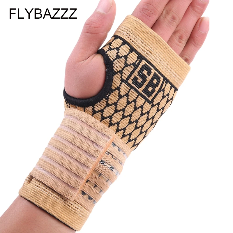 

FLYBAZZZ 1PCS High Elastic Bandage Fitness Yoga Hand Palm Brace Wrist Support Crossfit Powerlifting Gym Wraps Palm Pad Protector