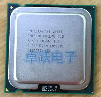 Оригинальный процессор Intel CPU Core2 DUO E7300/2 5 ГГц/LGA775 /775pin/3 Мб кэш памяти