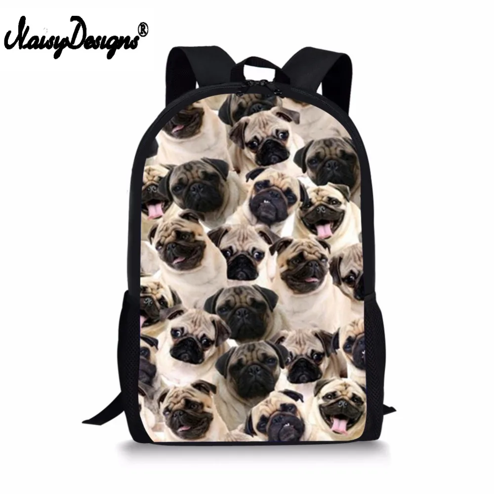 Custom Cute 3d Animal Mopu Dog женский рюкзак молодежная сумка через плечо для девушек Женский