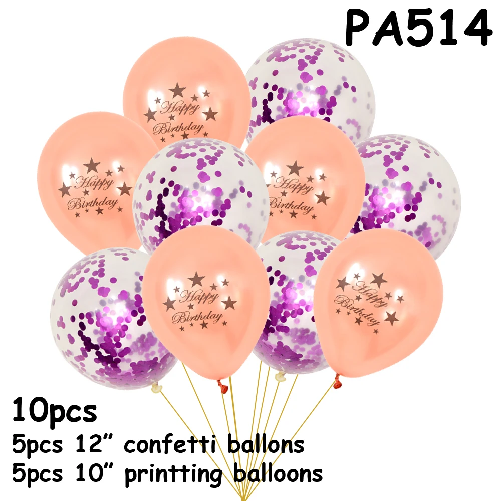 PA514 balloons happy birthday letters Confetti Balloons Party Decorations Kids balloons with inscriptions inflatable Birthday Ball - Цвет: PA514