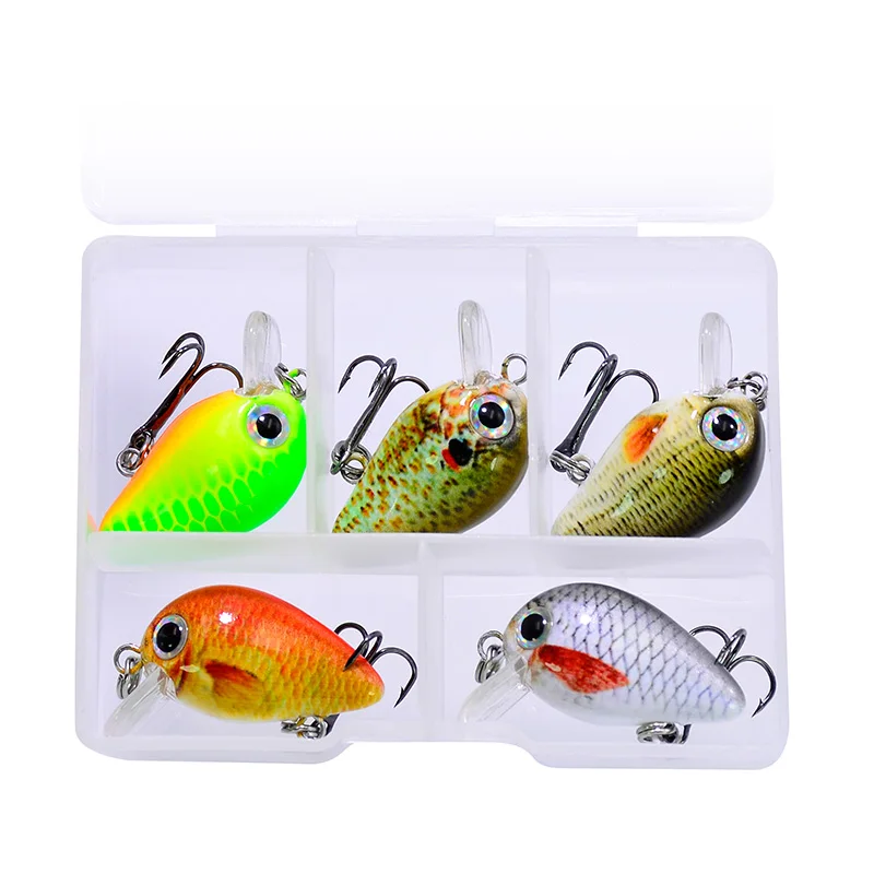 5 шт./кор . Crankbait 2 см Fly рыболовная приманка топвотер воблеры высокое качество