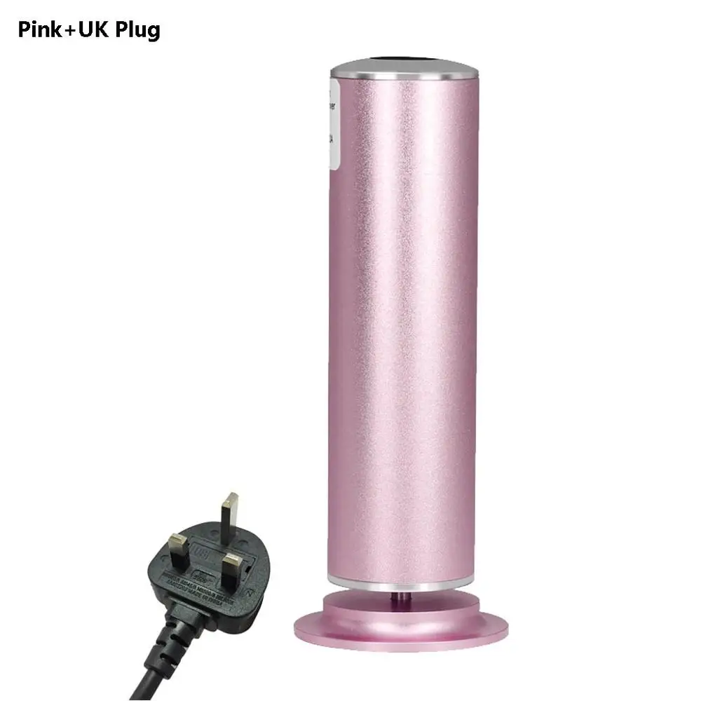 Pink UK Plug Эргономичный электрический прибор для удаления мозолей ног, регулируемая скорость, профессиональный педикюрный аппарат с 60 сменными дисками наждачной бумаги - Цвет: Pink UK Plug