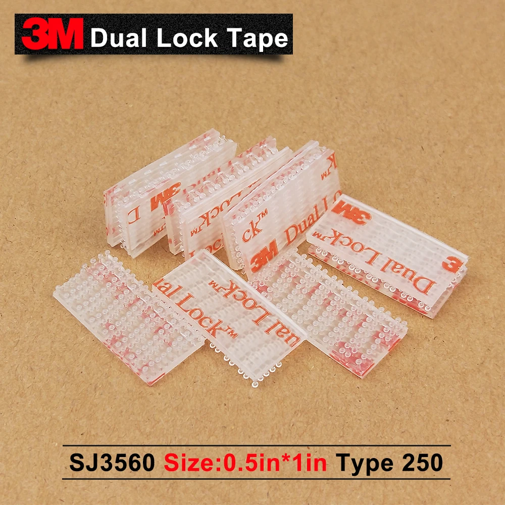 3M SJ3560 Clear Reclosable Fastener self adhesive tape 1in*0.5in*1000pcs/2% off if 2lots or more/We can offer any size