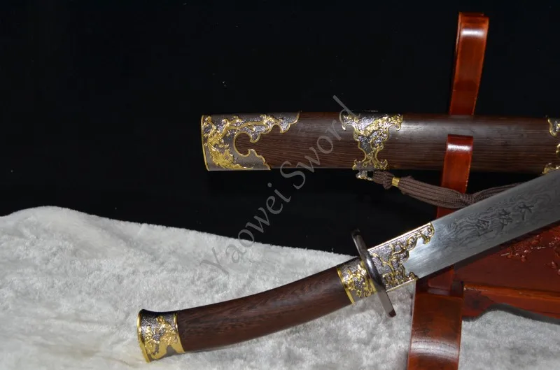 Высокое качество 38 'дамасский сложенный стальной клинок острый палисандр