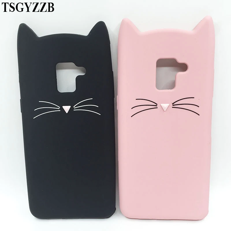 

Soft Silicon Phone Case For Samsung Galaxy A31 A51 J3 J4+ J5 J6+ J7 2016 A5 2017 S6 S7 Edge S9 Plus 3D Cute Cat Back Cover Coque