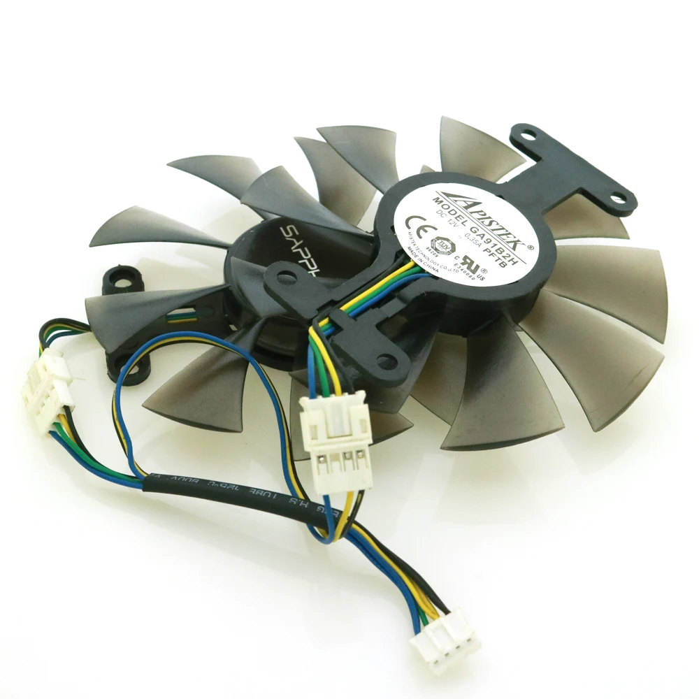 Бесплатная доставка GA91B2H 12 В 0.35A 86 мм 4 провода 4Pin VGA вентилятор для SAPPHIRE RX560