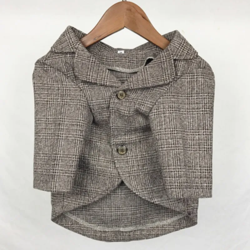 Khaki Suit С рисунком собачки и котика одежда Свадебная вечеринка костюмы для маленьких собак и кошек фрак для животного пальто для собак костюм XS S M L XL 2XL - Цвет: Khaki Suit