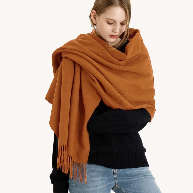 Шерсть Зимний шарф для женщин шаль модные высокое качество WarmPashmina шарфы Csahmere шали