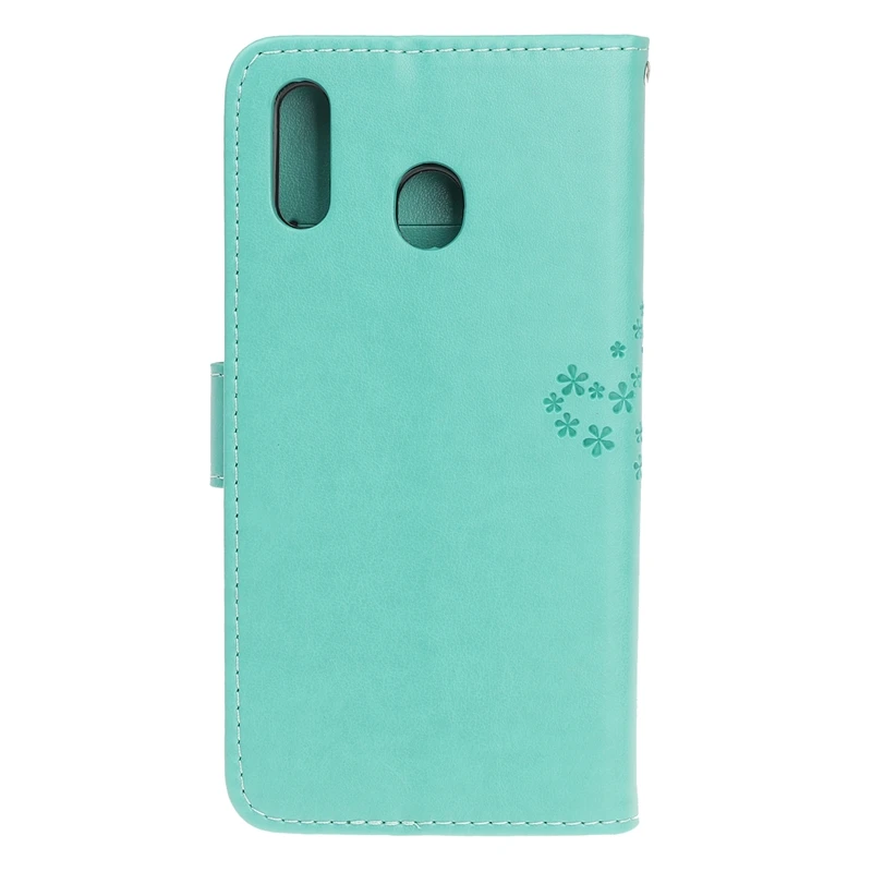 A30 A40 A50 чехол для Samsung задняя крышка Сова Дерево тисненый кожаный Funda A70 etui|Бамперы|