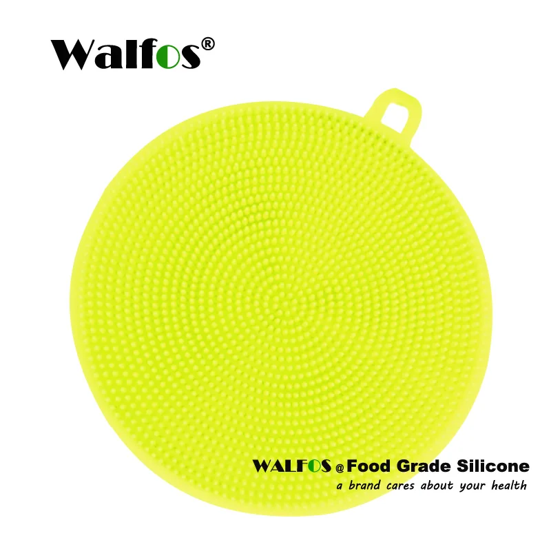 WALFOS yellow 1 шт. Волшебные чистящие щетки, силиконовая миска для мытья посуды, коврик для мытья кастрюли, щетки для мытья посуды, кухонные аксессуары, щетка для мытья посуды - Цвет: WALFOS yellow