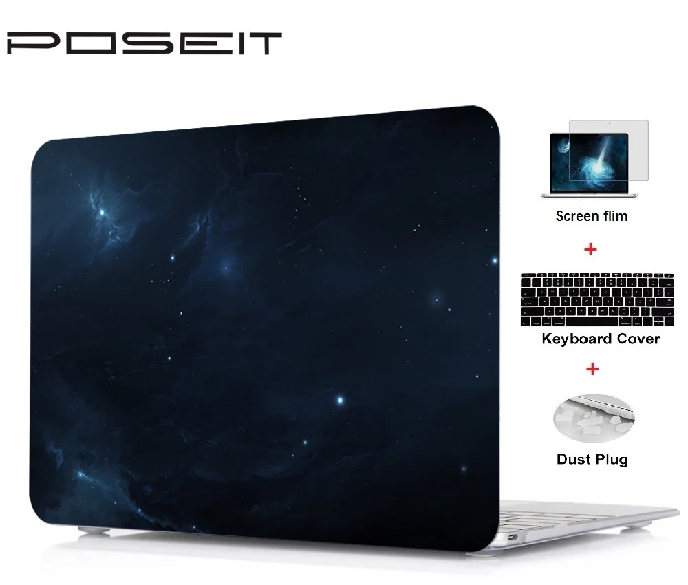 XW23 Для Apple Macbook Pro retina 12 13 15 жесткий чехол Корпус ноутбука+ крышка клавиатуры+ пленка для экрана+ пылезащитные заглушки Air 11 13 - Цвет: XW23