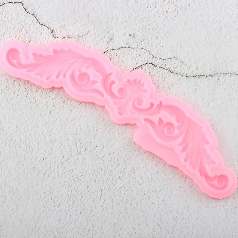 Sugarcraft силиконовые формы для тортов облегчение прокрутки помадка инструменты