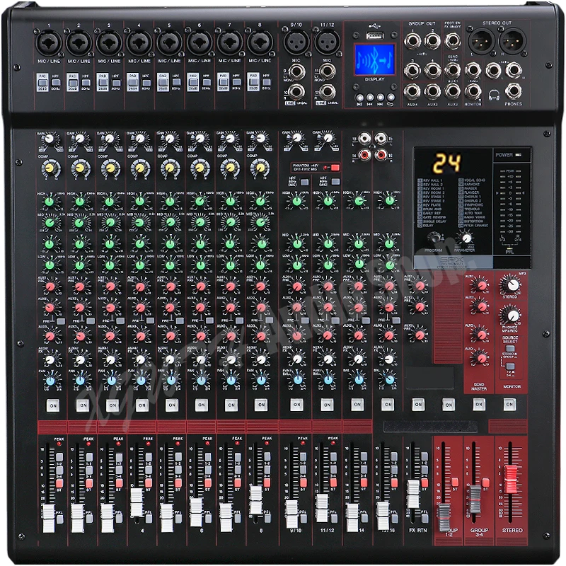 Pro High power 5200 Вт DJ цифровой усилитель микшер 12 каналов микшерный пульт USB Звуковая