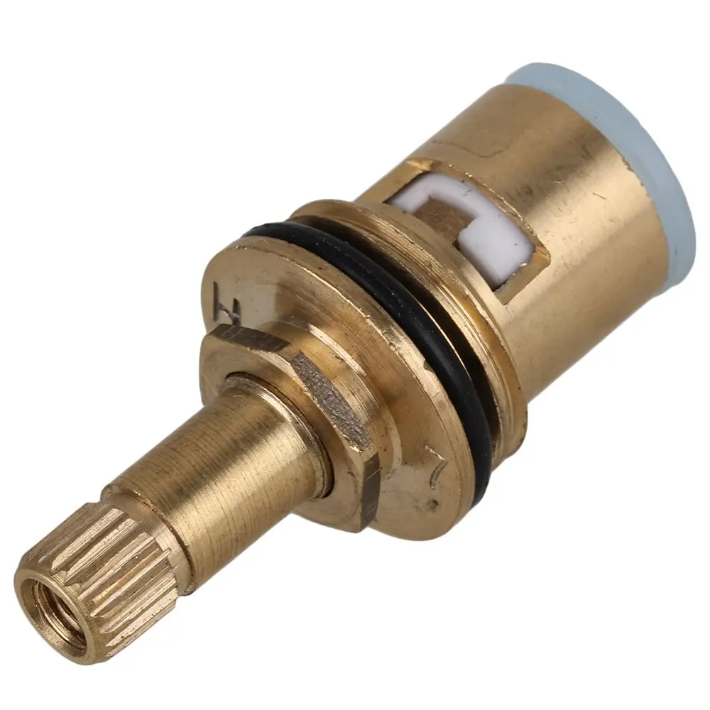 Brass Female Thread Faucet Triangle Ceramic Disc Cartridge Valve Core Tap Fittings Clockwise Hot Cold Water Replacement | Обустройство