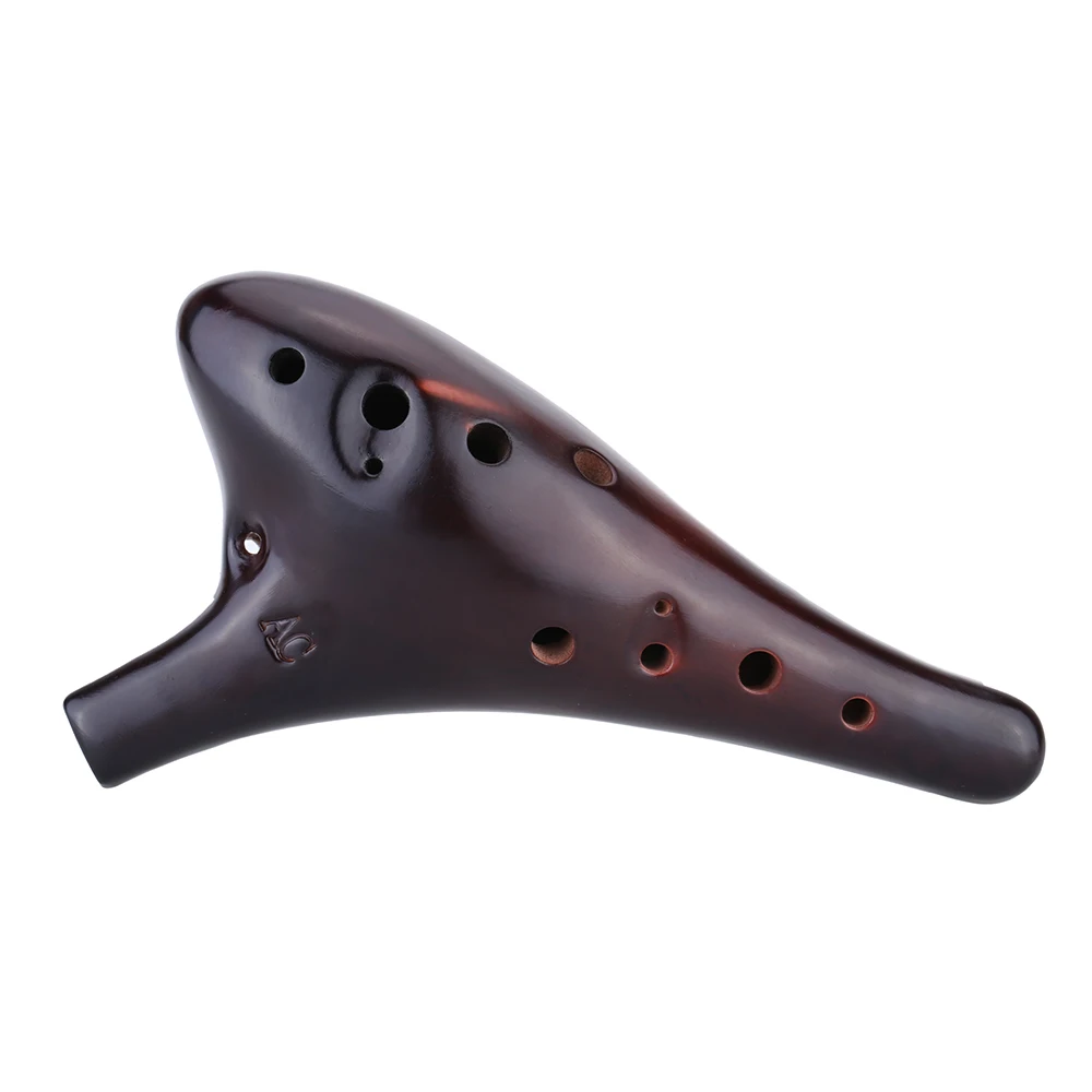Керамическая подводная лодка Ocarina Flute Alto C с 12 отверстиями Дымчатая музыкальный