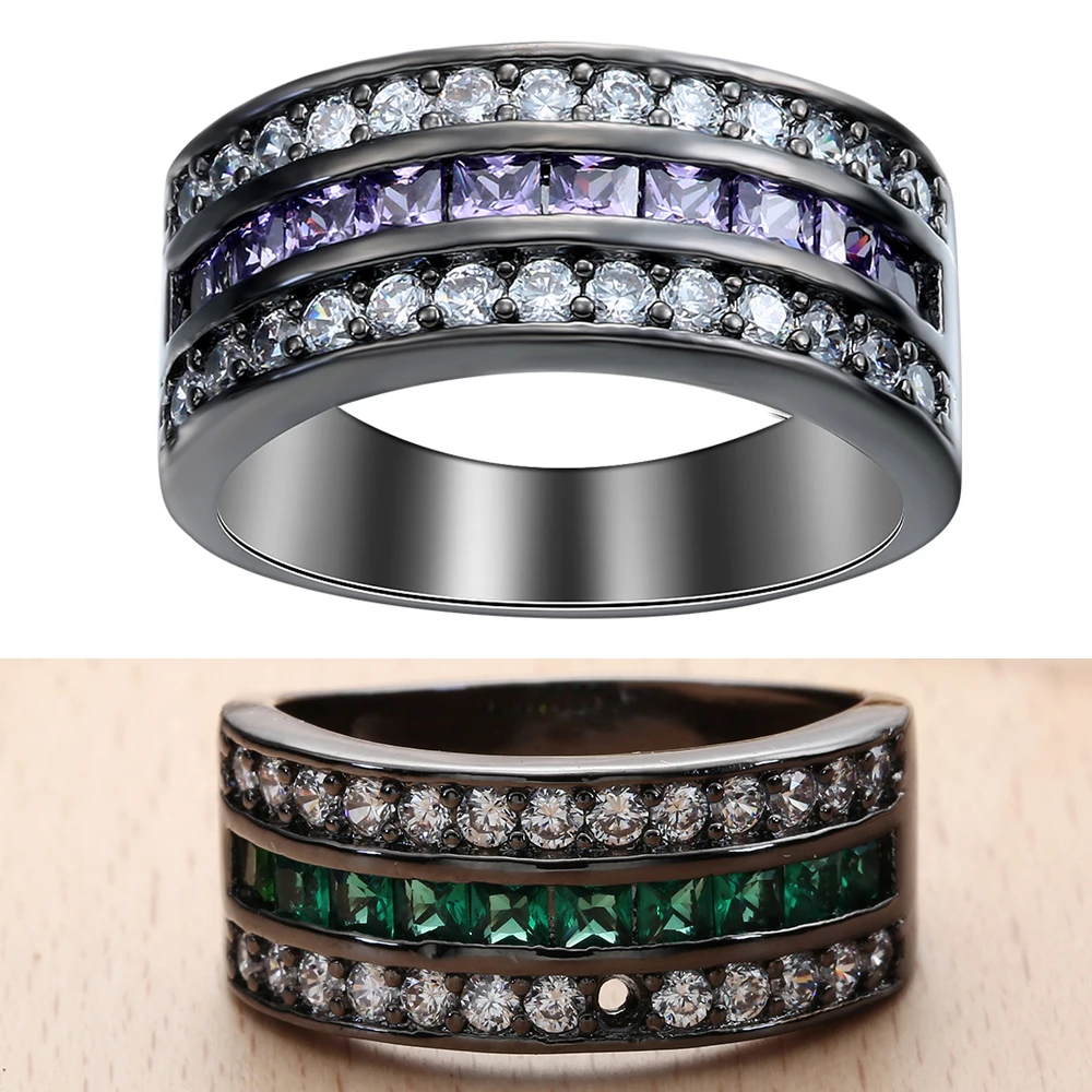 

Royal blue Czech silver color engagement ring for women Cubic Zirconia fashion jewelry Wedding vintage luxury gift Ring jewelry