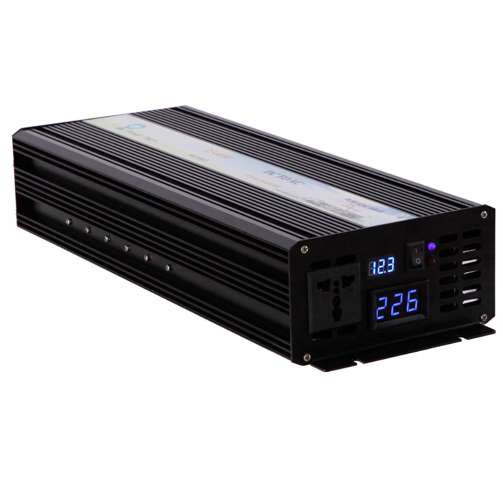 

2500W Pure Sine Wave Inverter Solar Inverter 24V 220V DC to AC Car Power Inverter 12V/24V/48V DC to 120V/220V/240V AC Converter