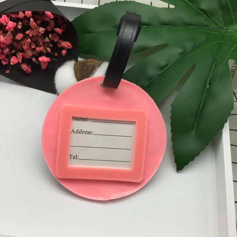 Мультфильм Фламинго багажная бирка дорожная на чемодан этикетка ID адрес