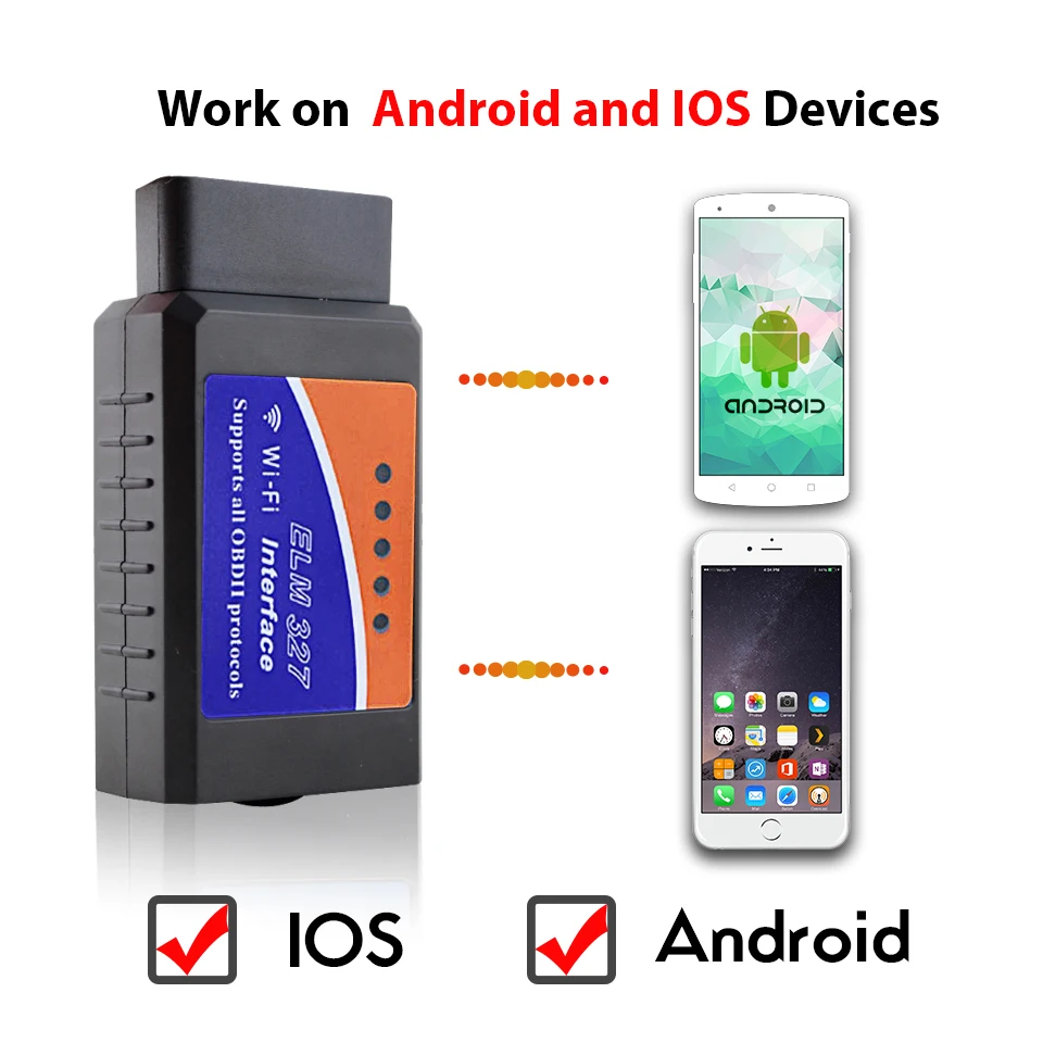 Автомобильный диагностический сканер Maozua ELM327 Wi Fi OBD2 V1.5 для IOS/Android/iPhone Windows Лучший V