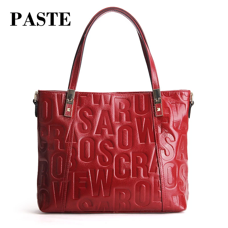 Famous Designer irregular Letters Embossed Women Handbag Real Leather Cowhide female shoulder messenger bag for girl tote | Багаж и сумки
