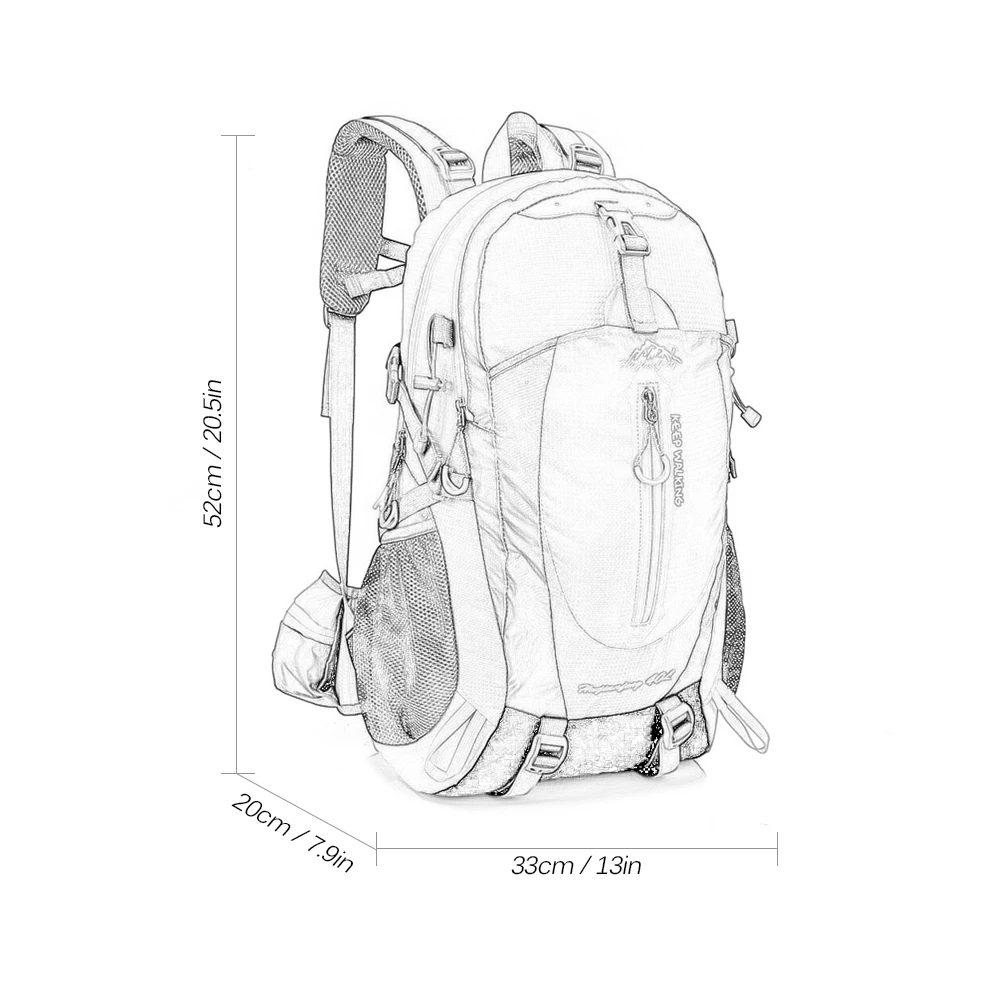 Мужские и женские 40L сумки для кемпинга водостойкий рюкзак путешествий походный