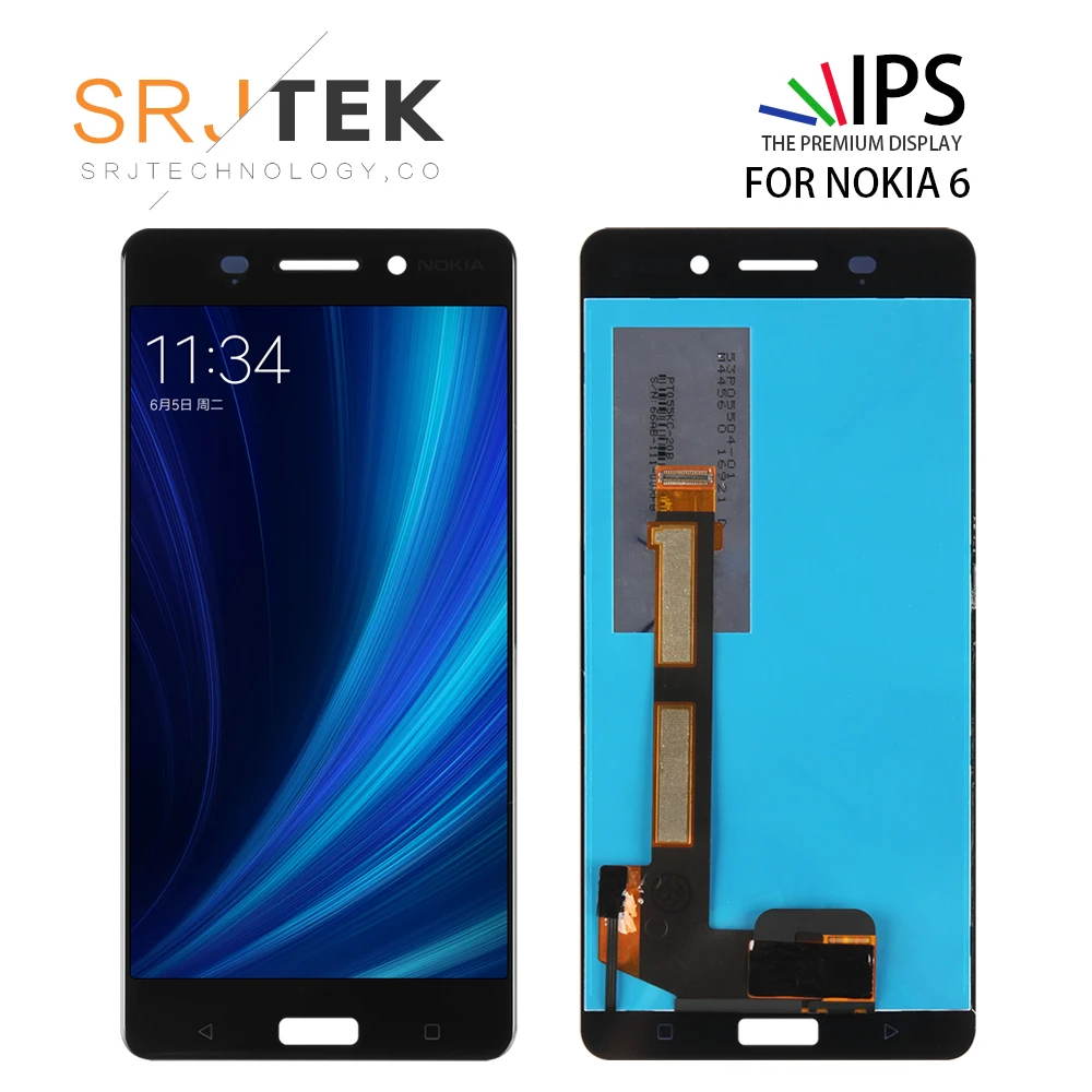 Srjtek 5.5&quot Screen For NOKIA 6 LCD Display Touch Digitizer Assembly Replacement 1920*1080 | Мобильные телефоны и