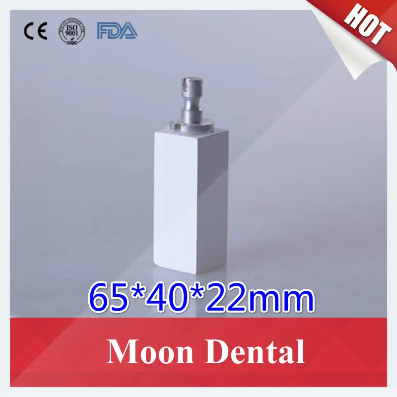

2 Pieces 65*40*22mm Zirconia disk Sirona MCXL Ceramic Inlab Zirconia Blocks for Porcelain Bridges Crowns Teeth