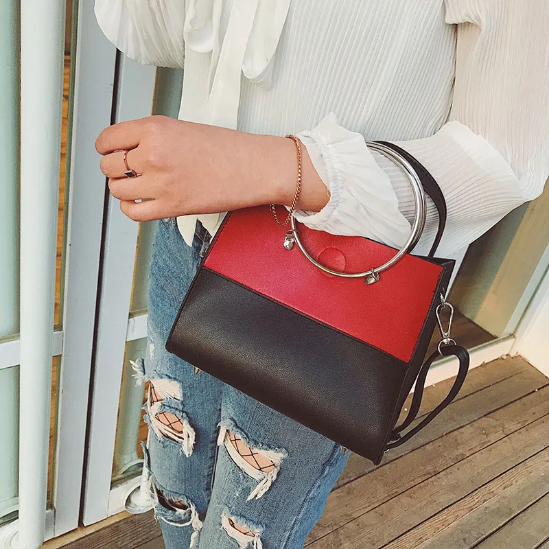 Модные женские сумочки композитная сумка из искусственной кожи на застежке