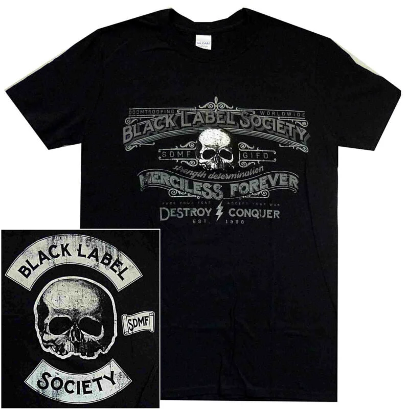 Черный Label Society безжалостная Forever рубашка s m l xl футболка XXL Ofcl Новинка | Мужская