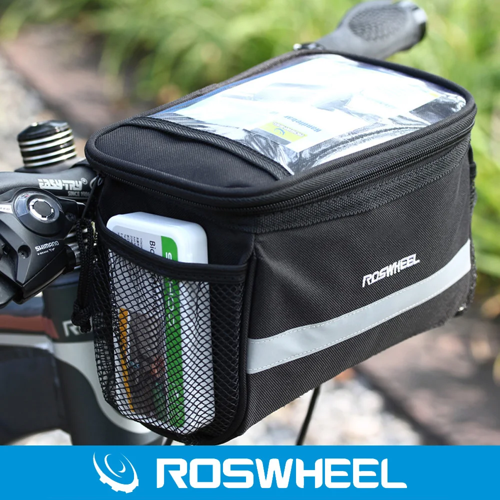 Roswheel Bike Carrier Bag 3.5L Handlebar Bicycle Front Tube Pocket 600D Map Pack Riding Cycling Supplies | Спорт и развлечения