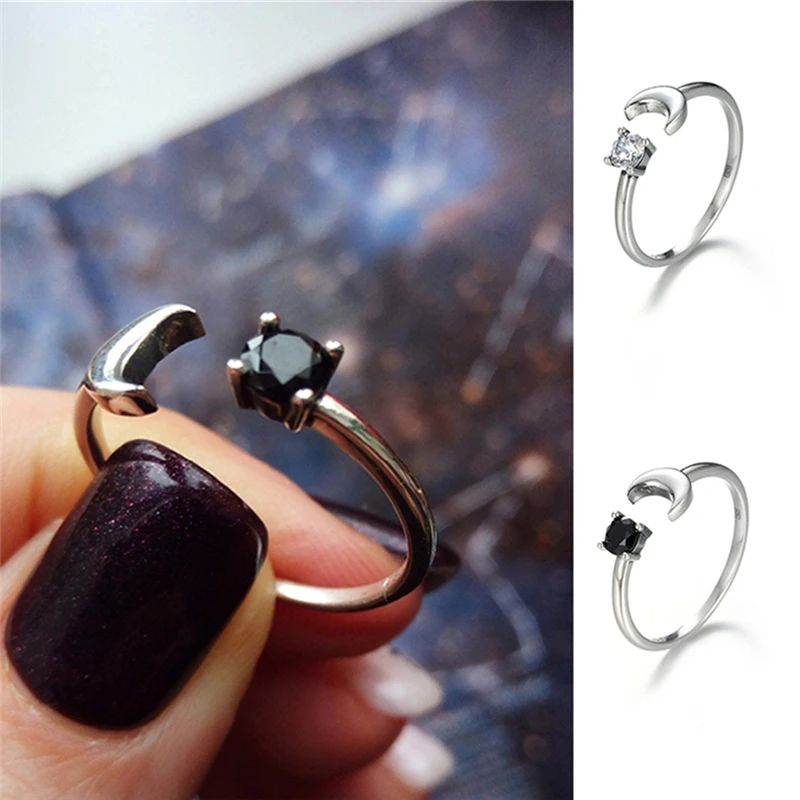 Romad 925 Sterling Rings for Women Silver Engagement Open Ring Trendy Romantic Zircon Fine Jewelry Minimalist Girl Gifts | Украшения и