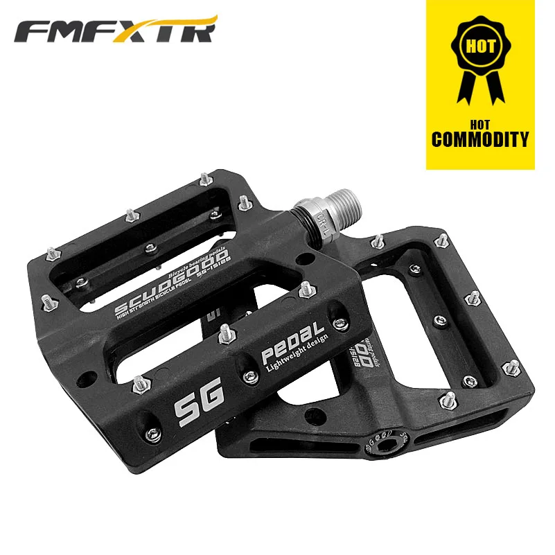 black a pair FMFXTR Bike Pedal Bicycle Pedals 3 Sealed Bearing Nylon Anti-slip Cycle Ultralight Cycling MTB bike Accessories - Цвет: black a pair