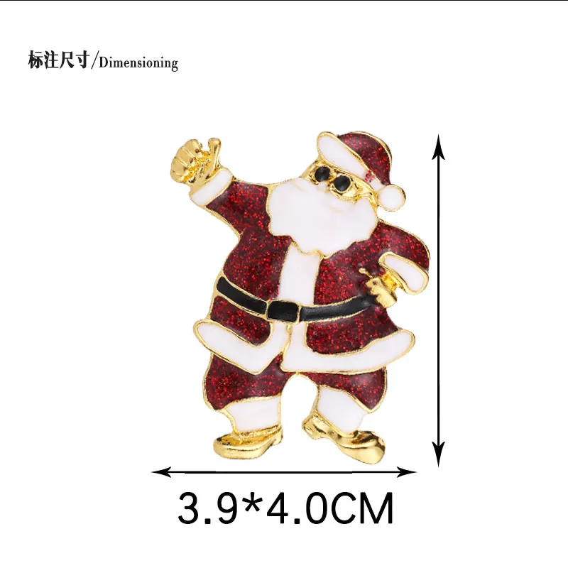 Merry Christmas эмаль Санта Клаус брошь булавки и броши Санта Клаус Рождественская тема вечерние украшения подарок одежда ювелирные изделия