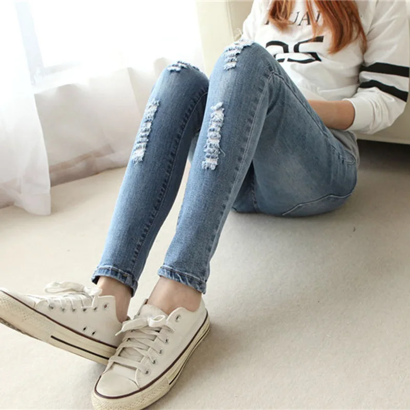 Джинсы с эластичным поясом для беременных брюки одежда на осень/зиму 2018 новые
