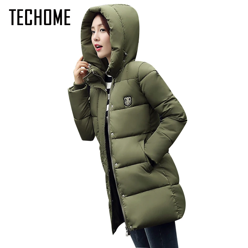 Ватная одежда Женская Новая женская зимняя куртка хлопковая облегающие парки