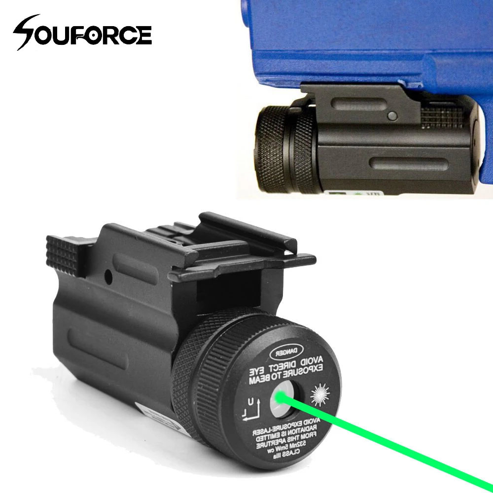 

Power Green Dot Laser Sight Collimator QD 20mm Rail Mount for Pistol and Airsoft Rifle Glock 17 19 22