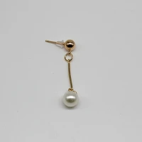 2019 fashion shining pearl stud earrings female jewelry design gold color pearl stud earrings for women accessories wholesale
