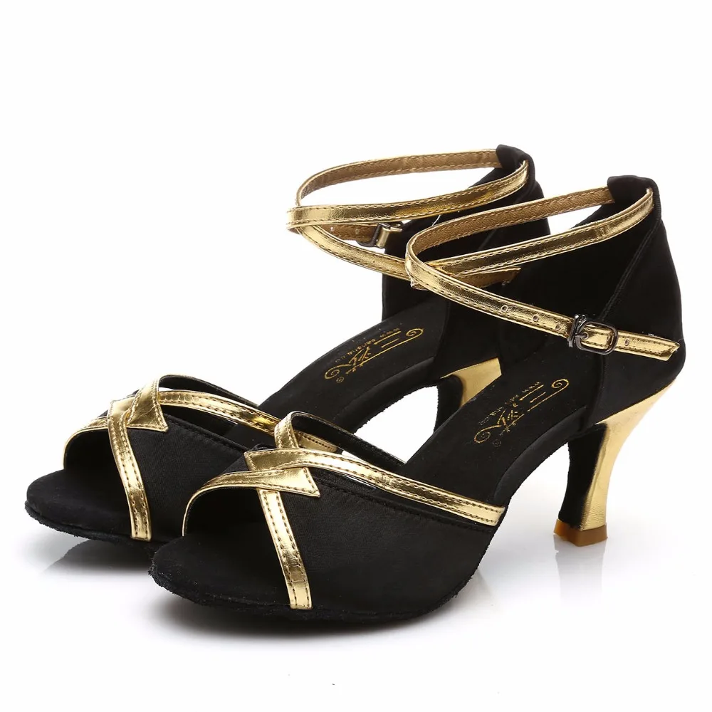 Бесплатная доставка 306 черные/коричневые женские туфли для латинских танцев