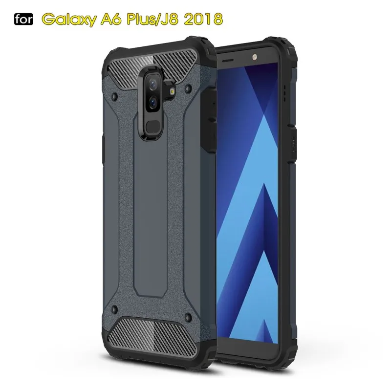 Армированный чехол для Samsung Galaxy J8 2018 A6 Plus силиконовый резиновый противоударный