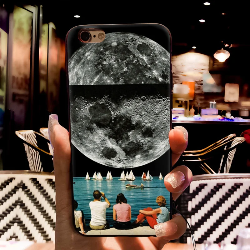 MaiYaCa Trippy Art эстетический Космос астронавт Чехлы для iPhone 7 черные чехлы для iPhone 8 7 6S Plus X 5s SE XR XS MAX Fundas Capa
