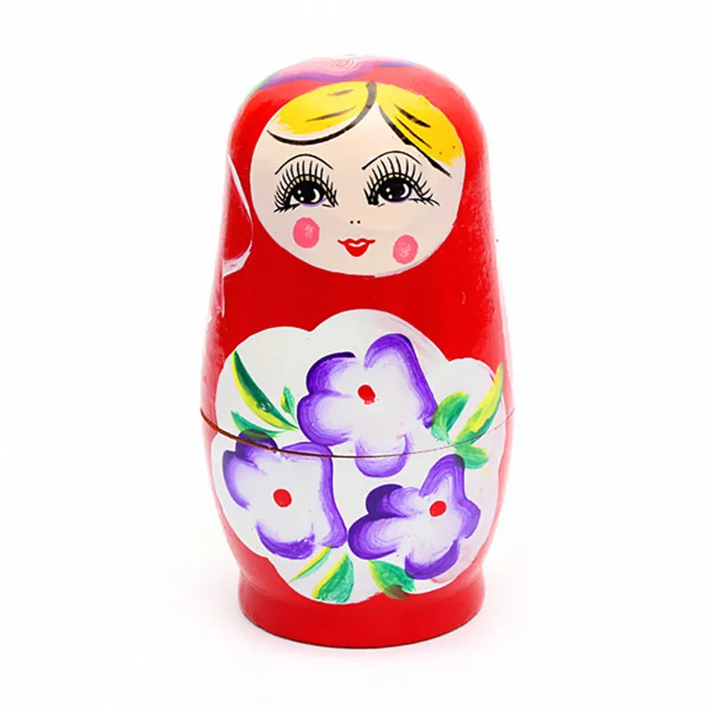 JIMITU 5 шт./набор, милые матрешки, деревянные куклы, Матрешка, русская ручная краска для детей, рождественские игрушки, подарки, куклы для детей