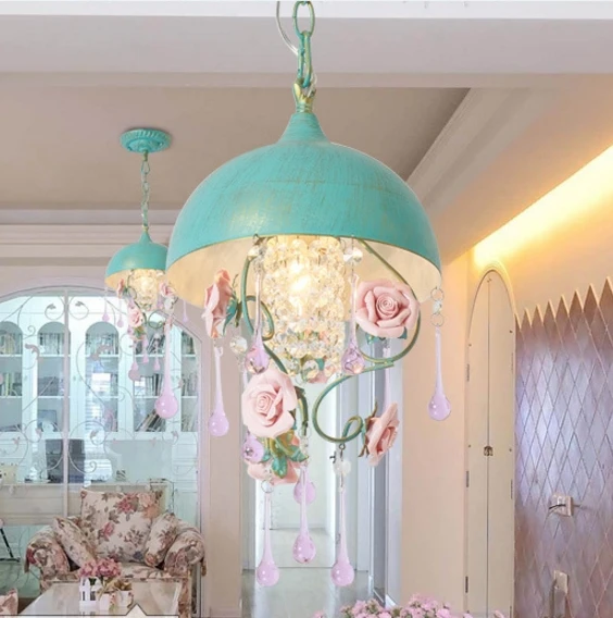 Люстра железная с подвеской в виде цветка|wrought iron lamp|iron lamplamp dining table |
