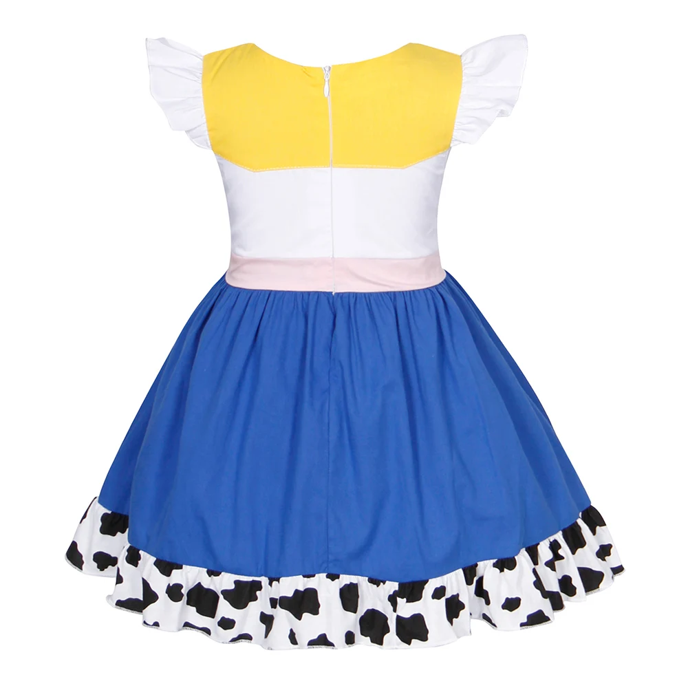 AmzBarley Jessie/костюм из 4 предметов платье для девочек коровьей кожи праздничный
